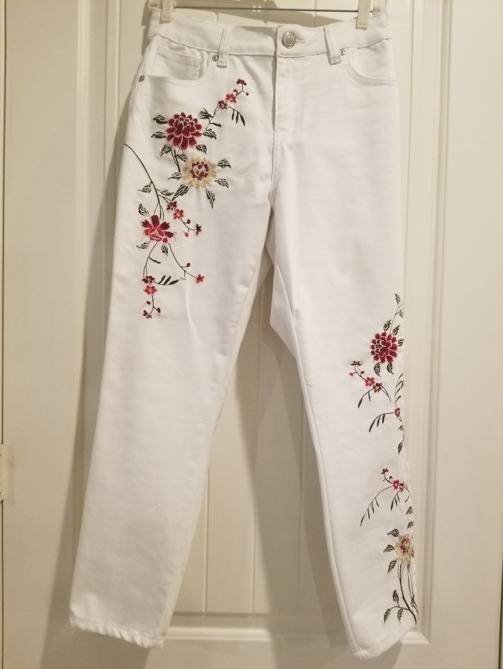 High Rise Skinny White Jeans